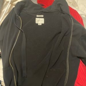 Oversized black zip up